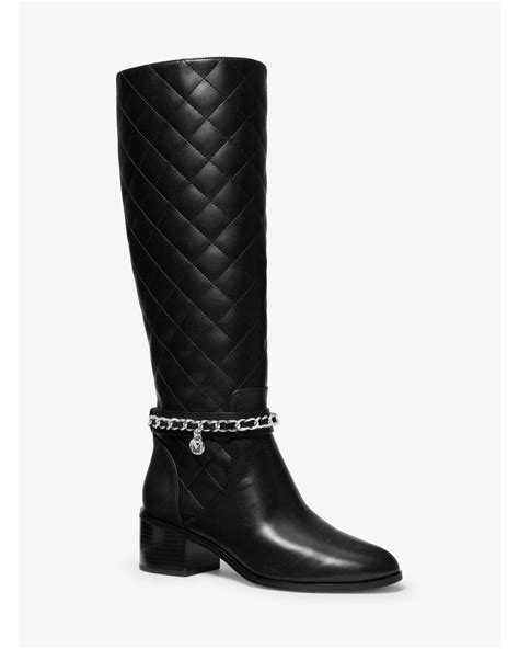 michael kors elsa boot|Elsa Quilted Leather Boot .